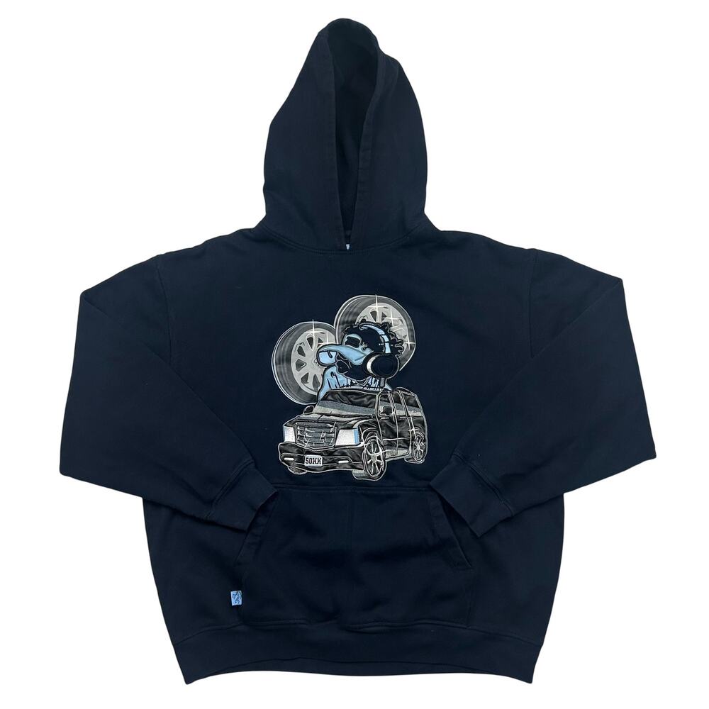 Vintage Navy School of Hard Knocks DJ Bolo Pullover Hoodie